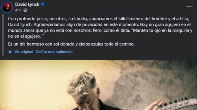 Fallece David Lynch genio detrás de Twin Peaks y Blue Velvet