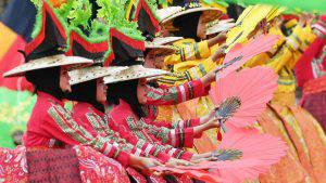 Indonesian dancers participate at the 2018 Minangkabau art and cultur