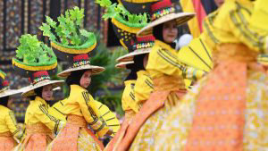 Indonesian dancers participate at the 2018 Minangkabau art and cultur