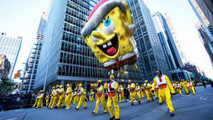 Inflatable giants on the streets of New York for Thanksgiving Day parade