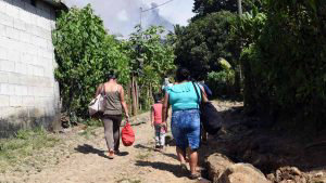 Residents of San Andres Osuna a community nearby the erupting Fuego v