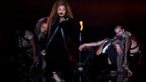 US singer and Global Icon Award recipient Janet Jackson performs duri