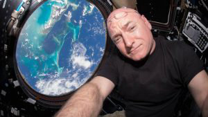 US astronaut Scott Kelly, commander of ISS Expedition 45 crew