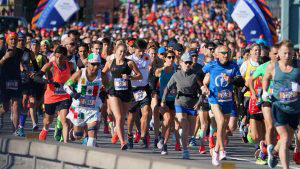 Runners take part in the 47th running of the New York City Marathon o