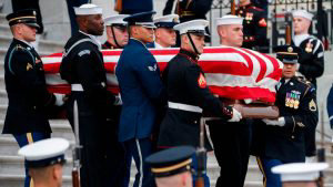 Body of George HW Bush lies in state in US Capitol