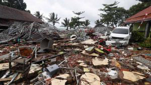 Tsunami hits Sunda Strait in Western Indonesia