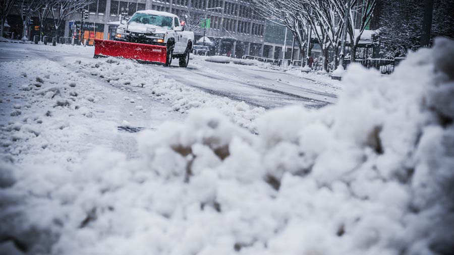 Impresionante, la intensa nevada que cubre la ciudad de Washington