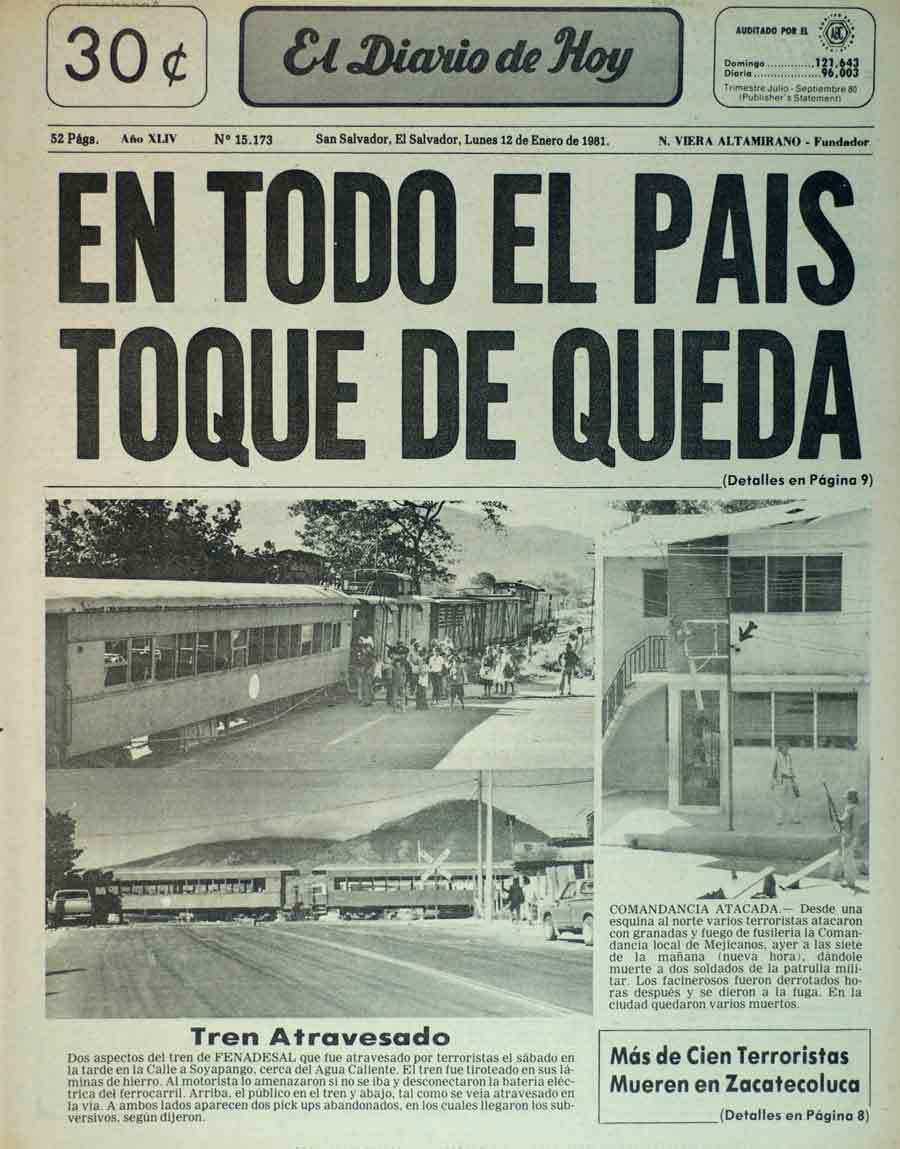 Imágenes históricas de la primera ofensiva final del FMLN ...
