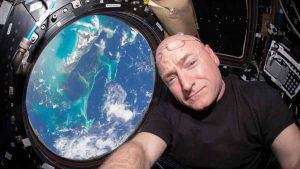 US astronaut Scott Kelly, commander of ISS Expedition 45 crew