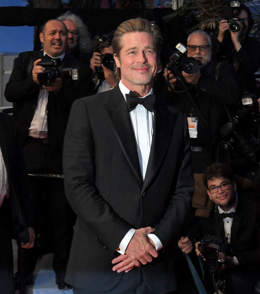 US actor Brad Pitt leaves follwing the screening of the film