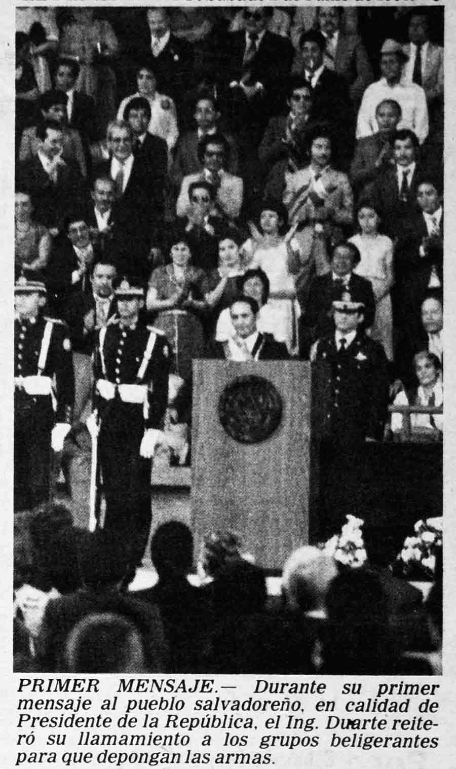 1984. José Napoleón Duarte