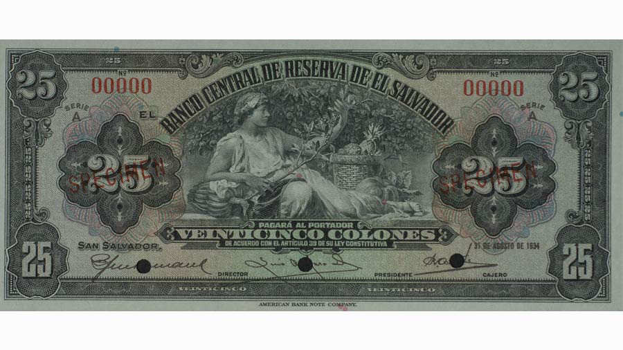 Conoce Los Billetes De Colon Que Salieron Hace 85 Anos En El Salvador Noticias De El Salvador Elsalvador Com