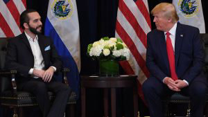 US President Donald Trump and President Nayib Bukele of El Salvador h