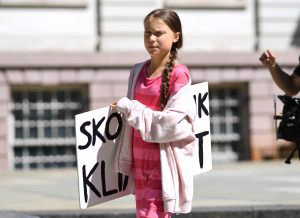 Climate protest ahead of UN summit, with Greta Thunberg