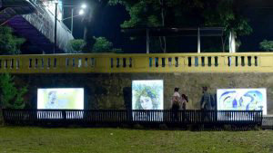 Parque Cuscatln de noche