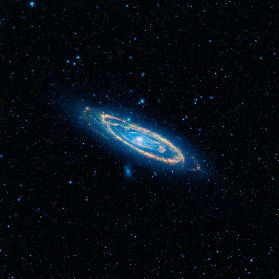 WISE Infrared View of Andromeda Galaxy and Companions