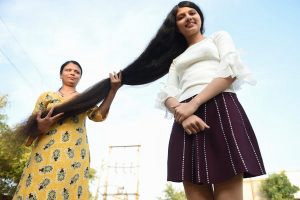 INDIA-GUINNESS-RECORD-LONG-HAIR