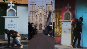 El silencioso y solitario Vía Crucis en el centro de San Salvador