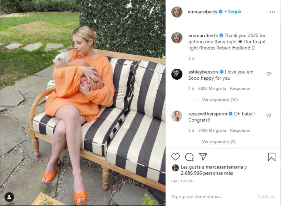 Foto Emma Roberts Revela El Nombre De Su Hijo En Una Enternecedora Imagen Noticias De El Salvador