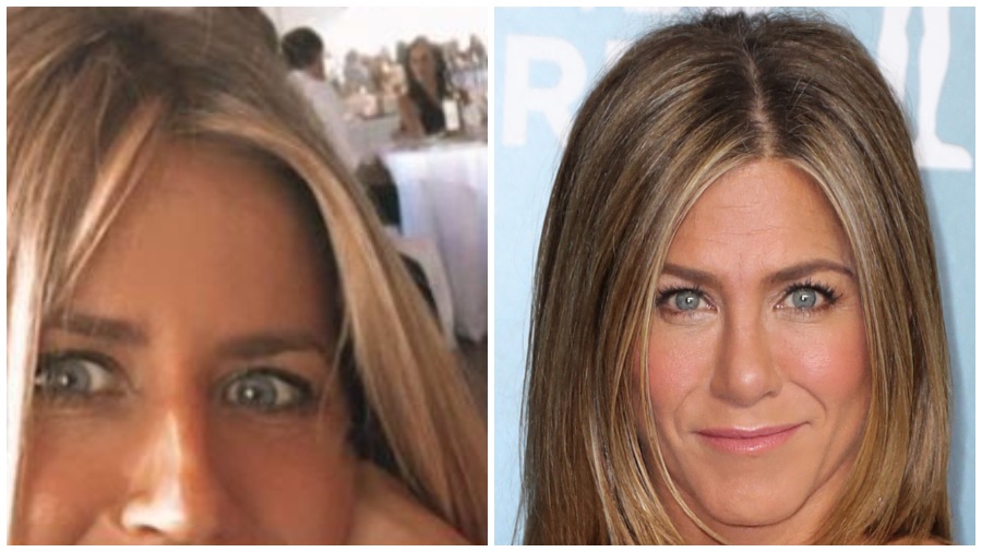 What are your ideas?  Jennifer Aniston holds her double Argentina, Florencia Trossero