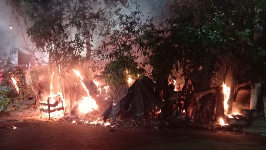 Incendio en Mejicanos Cuscatancingo