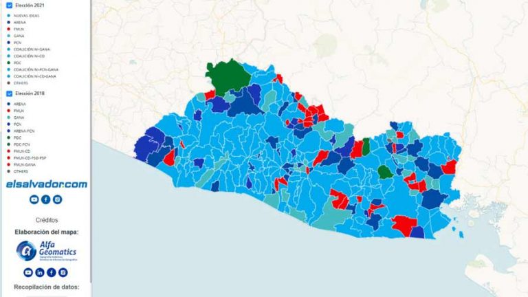 MAPA: Nuevas Ideas ganó más de la mitad de las 262 alcaldías de El