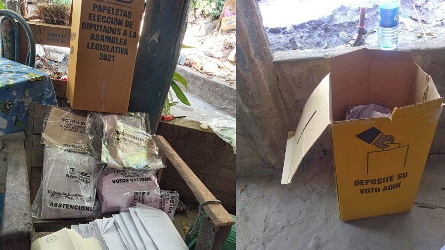 Police report finding the ballots abandoned in Nueva Concepción, Chalatenango
