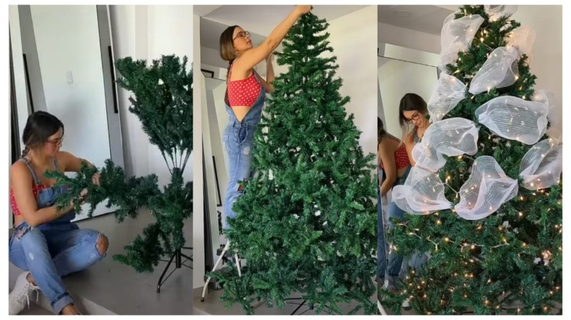 VIDEO: Irene Castillo muestra su talento para decorar el árbol de Navidad -  Noticias de El Salvador