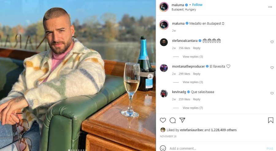 Maluma comparte sexy foto en traje de baño en Instagram