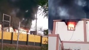 VIDEO: Incendio causó severos daños en taller de confección textil del penal de Mariona