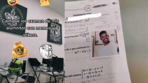 Maestro se vuelve viral al calificar con memes y stickers a sus alumnos