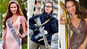 FOTOS. Ex Miss Ucrania toma las armas para defender a su país