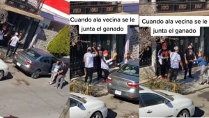 VIDEO. ¡Tremendo escándalo! Los cuatro novios de una mujer se juntan y el instante lo graba un vecino