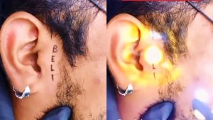 VIDEO: ¿Christian Nodal ya eliminó el primer tatuaje con el nombre de Belinda?