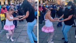 La Yajaira y la cantante Fátima Calderón se ponen a bailar el "Tilinte" en la Plaza Libertad