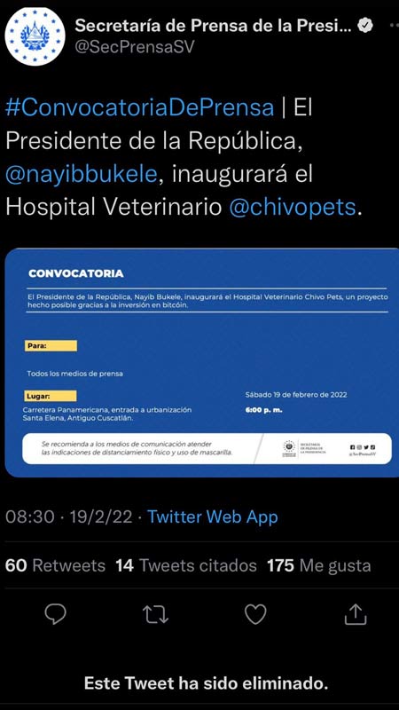 YH-Veterinaria-Chivo-Pets-no-fue-innagurada-tuit-eliminado-por-presidencia