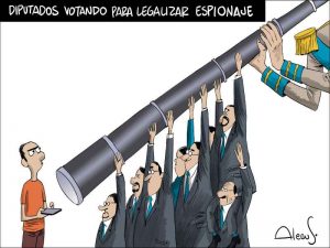 Diputados votando para legalizar el espionaje