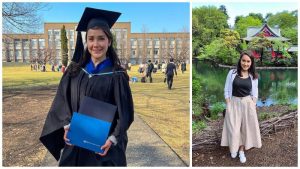 Expresentadora y balletista Lili Quant celebra su título de maestría de universidad en Japón