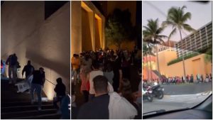 VIDEO: Salvadoreños se alborotan a las afueras de kioscos de ventas de boletos al concierto de Bad Bunny