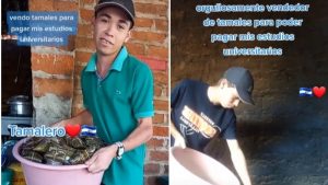 "El Salvador ya tiene minutera, tortillera... y aquí llegó el vendedor de tamales ¿va querer?", tamalero brilla en TikTok