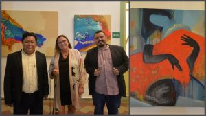 Artista de Alemania y pintores salvadoreños se unen en muestra de pinturas vibrantes y de abstracción