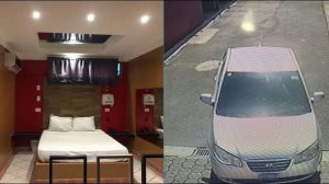 Se hicieron pasar como clientes y robaron televisor en un motel, pero una cámara los captó