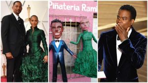 FOTOS: Tras bofetada de Will Smith, crean piñata de Chris Rock y Jada Pinkett