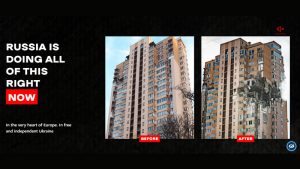 Ucrania publicó una página web con los crímenes de guerra de Putin