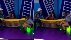 VIDEO: Presentadoras del Play sufren aparatosa caída en pleno programa en vivo