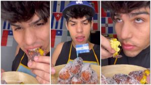 VIDEO: "Esto es realmente bueno", puertorriqueño reacciona al probar las empanadas salvadoreñas