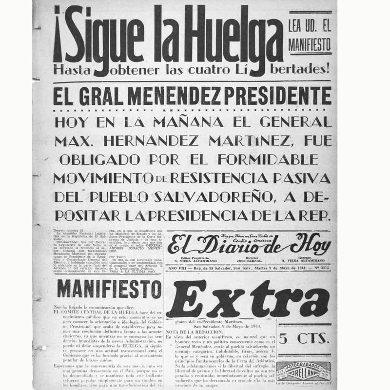 Fotos Hace 78 Años Finalizó La Dictadura De Maximiliano Hernández Martínez En El Salvador 0904