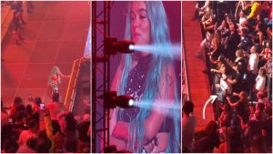 VIDEO: Karol G 'reprende' a personas sentadas en primera fila durante su concierto