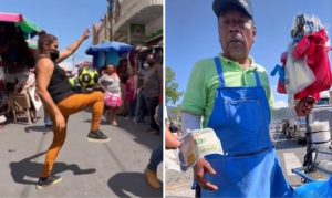 Alegre y humilde, así luce el salvadoreño en videos de generoso tiktoker que regaló dinero en centro histórico