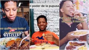 "Aquí se come como rey", Tiktoker dominicano defiende la comida salvadoreña